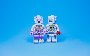 Two Lego mini figures