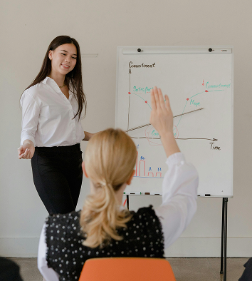 Woman conducting a workshop