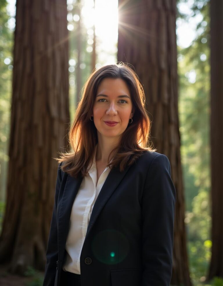 Michalina Bidzinska, founder of Tako Strategy, smiling in formal attire outdoors — expert in e-commerce consulting, CX, UX, business design, and CRO strategy.